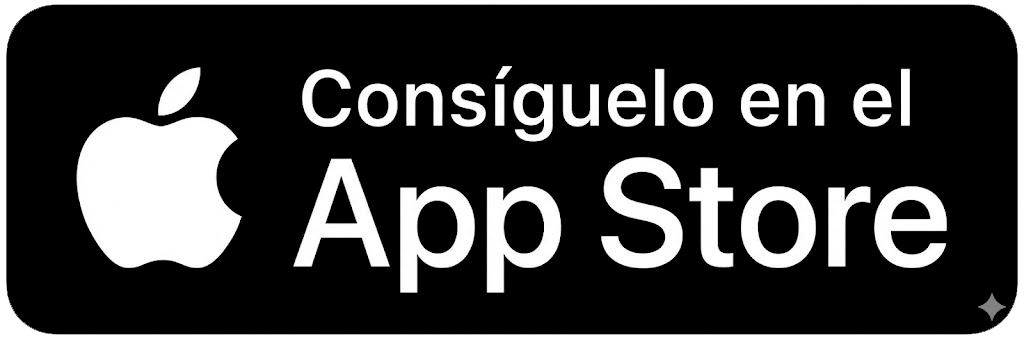 Banner de descarga con el logo de Apple para la App Store